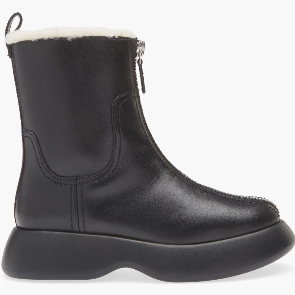 3.1 Phillip Lim Black Leather Winter Boots - Picture 5 of 8